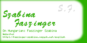 szabina faszinger business card